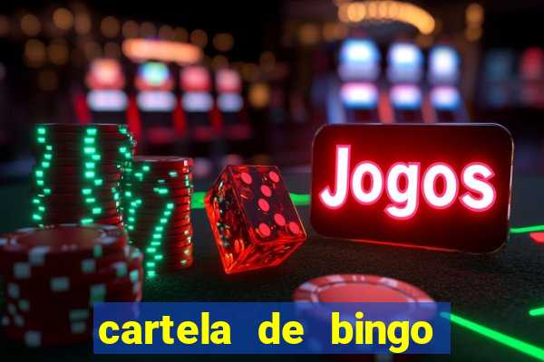 cartela de bingo cha de panela